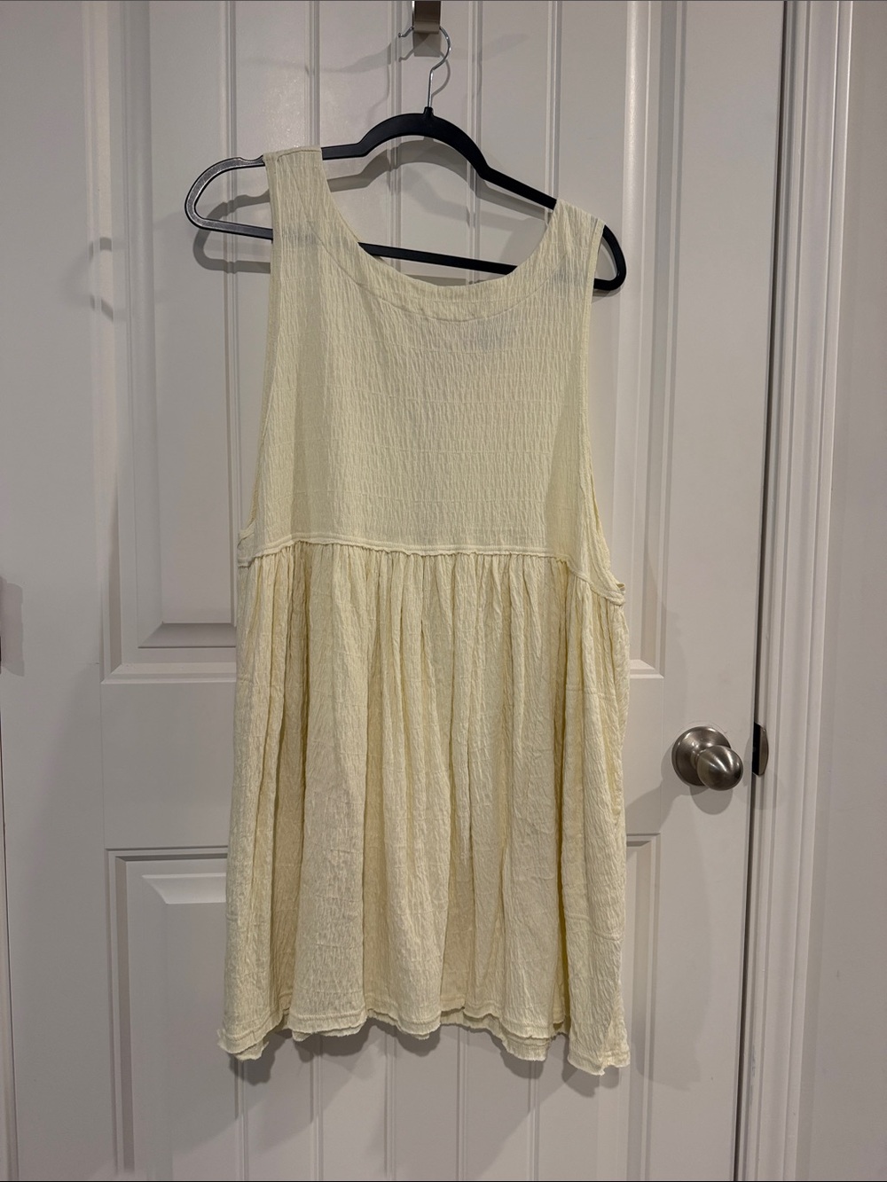 FP Beach Light Cream Sleeveless Babydoll Tank Top